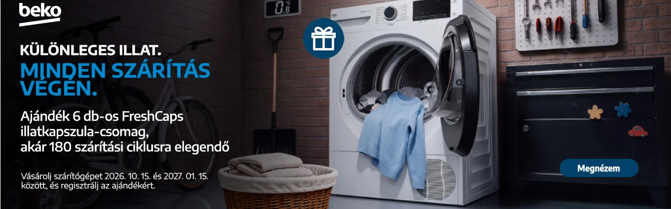 Beko szárítógépek FreshCaps illatkapszulával
