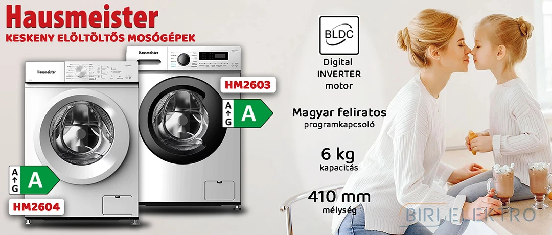 Hausmeister mosógépek - Biri Elektro