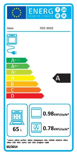 Candy F IDC N502 beépíthető sütő + Candy CH64CCB/4U2 beépíthető kerámia főzőlap