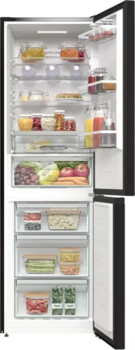 Gorenje NRK619EABXL4 alulfagyasztós hűtőszekrény, 204/96 liter, fekete, NO FROST