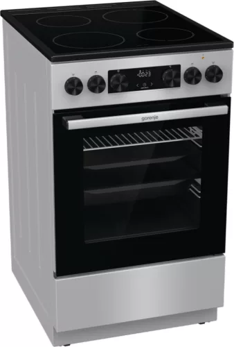 Gorenje GEC5C41SG elektromos, kerámialapos tűzhely, 50 cm, ezüst