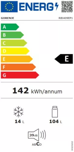 Gorenje RBI409EP1 beépíthető hűtőszekrény, 104/14 liter