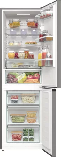 Gorenje NRK619DA2XL4 alulfagyasztós hűtőszekrény, 204/96 liter, inox, NO FROST