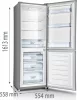 Gorenje RK416EPS4 alulfagyasztós hűtőszekrény, 159/71 liter, inox