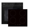 Tesla BO900FBSA beépíthető sütő, Air Fryer funkció, GŐZ + Tesla HI6401MB beépíthető indukciós főzőlap