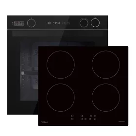   Tesla BO900FBSA beépíthető sütő, Air Fryer funkció, GŐZ + Tesla HI6401MB beépíthető indukciós főzőlap