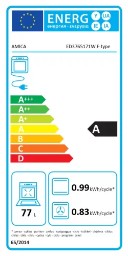 Amica ED3765171W beépíthető sütő, fehér