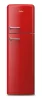 Amica FD280.3FR(E) felülfagyasztós retro hűtőszekrény, 201/54 liter, NO FROST, piros