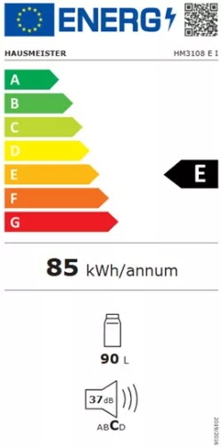 Hausmeister HM3108EI hűtőszekrény, 90 liter, fehér