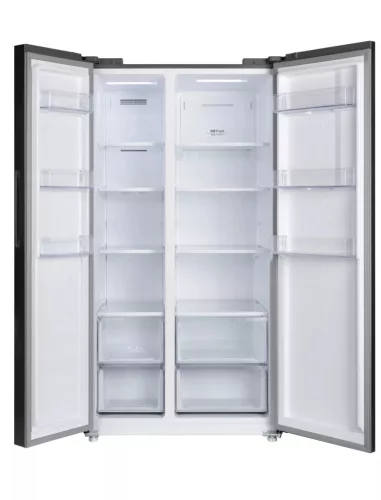 Hausmeister HM3301 side by side hűtőszekrény, 333/192 liter, inox, INVERTER