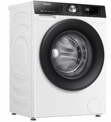 Hisense WF3S8043BW3 elöltöltős mosógép, 8 kg, 1400 centrifuga,  GŐZ, INVERTER