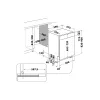 Whirlpool WBC 3C34 PF X kezelőpaneles beépíthető mosogatógép, 3 fiók, 14 teríték (60 cm)