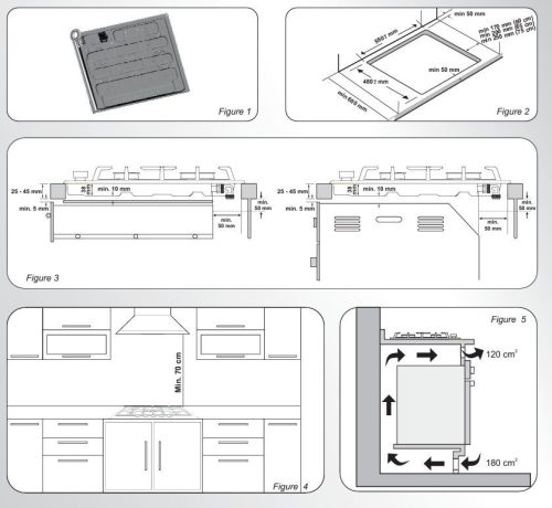 CANDY CHW6LBB beépíthető gázfőzőlap