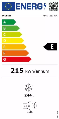 Indesit FINS 1261 W4 fagyasztószekrény, 244 liter