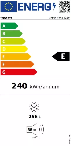 Indesit MFINF 1292 W4E fagyasztószekrény, NO FROST, 256 liter