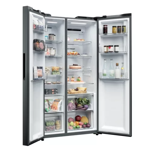 Candy CNSQ2T918EX side by side hűtőszekrény, 331/192 liter, inox, NO FROST, INVERTER