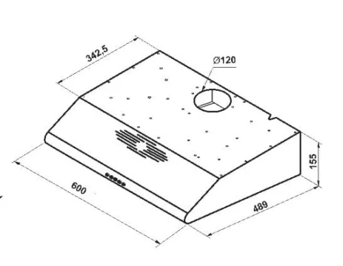 Tesla DB600SB páraelszívó, 60 cm, fekete