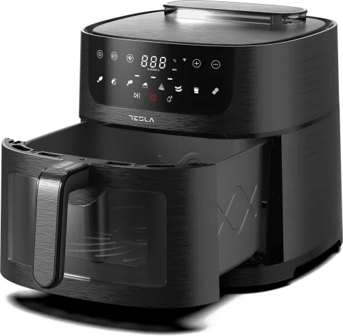 Tesla AF810BGW air fryer, olaj nélküli sütő, GŐZ funkcióval, 8 liter