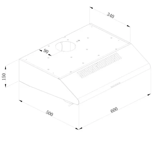 Tesla DB600AW páraelszívó, 60 cm, fehér (hátsó kivezetés is)