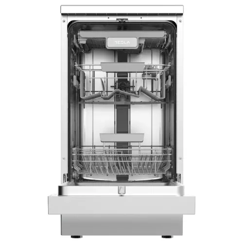 Tesla WD491MX mosogatógép, 3 fiók, inox, 10 teríték (45 cm)