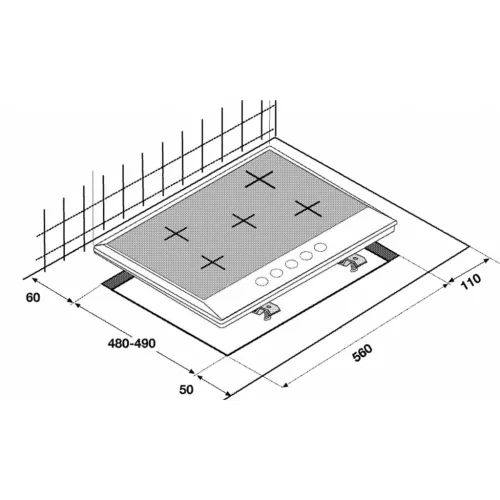 Beko HILW-75235 S beépíthető gázfőzőlap kerámialapon, 75 cm