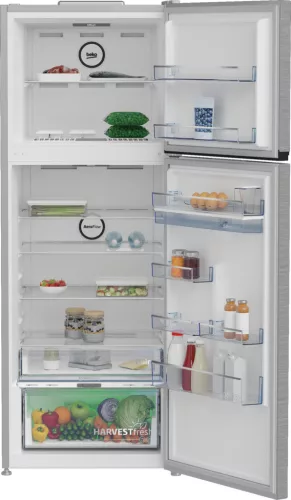 Beko B5RDNE504LDXB felülfagyasztós hűtőszekrény, 354/123 liter, acélszürke