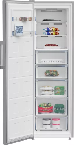 Beko B3RMFNE314XB fagyasztószekrény, 286 liter, NO FROST, inox, INVERTER