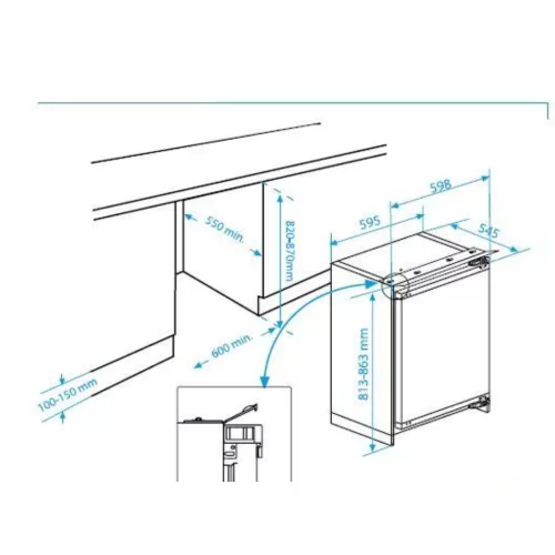 Beko BU1104N beépíthető hűtőszekrény, 130 liter