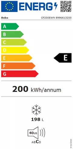 Beko CF200EWN fagyasztóláda, 198 liter