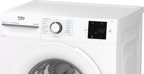 Beko BM3WFSU37013WW elöltöltős mosógép, 7 kg, 1000 centrifuga, GŐZ, INVERTER