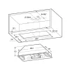 Beko HNU51310BE beépíthető páraelszívó, 50 cm, fekete