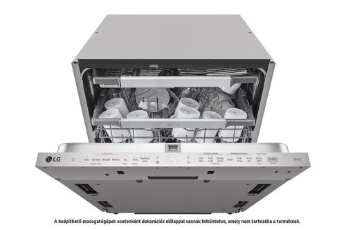 LG DB475TXS beépíthető gőzmosogatógép, 14 teríték (60 cm), QuadWash, Inverter Direct Drive