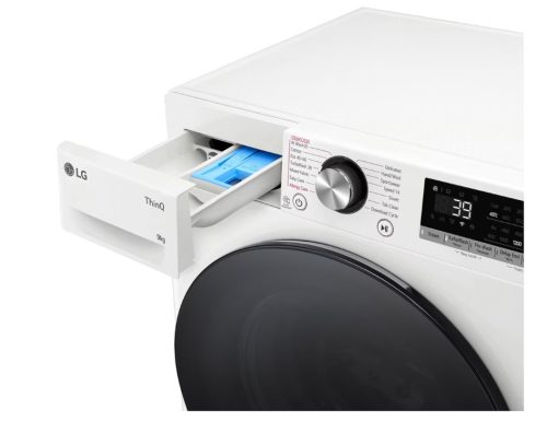 LG F2WR709S2W keskeny elöltöltős gőzmosógép, 9 kg, 1200 centrifuga, AI DirectDrive Inverter