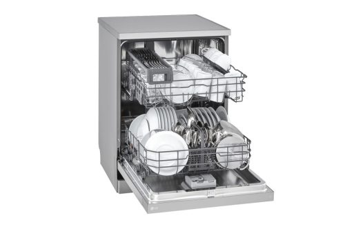 LG DF142FV mosogatógép, ezüst, 14 teríték (60 cm), QuadWash, Inverter Direct Drive