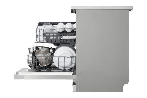 LG DF142FV mosogatógép, ezüst, 14 teríték (60 cm), QuadWash, Inverter Direct Drive