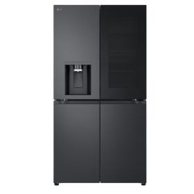   LG GMK960EV2E side by side, négyajtós hűtőszekrény, InstaView™, 385/261 liter, INVERTER