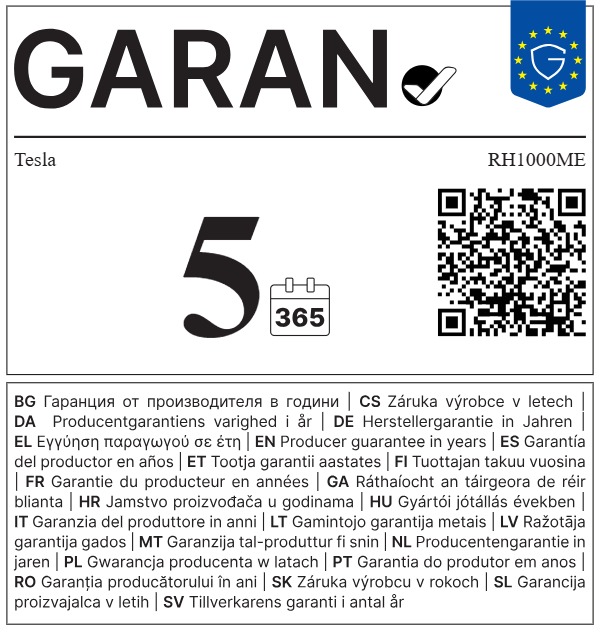 Részletes garancialap